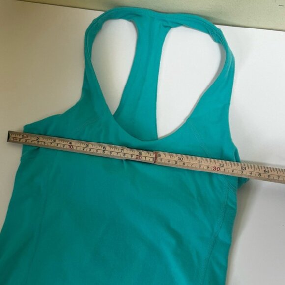 Lululemon Round Neck Tank Racer Swiftly Luon Bra Shelf Top Logo Tiffany Blue 4 - Picture 14 of 14